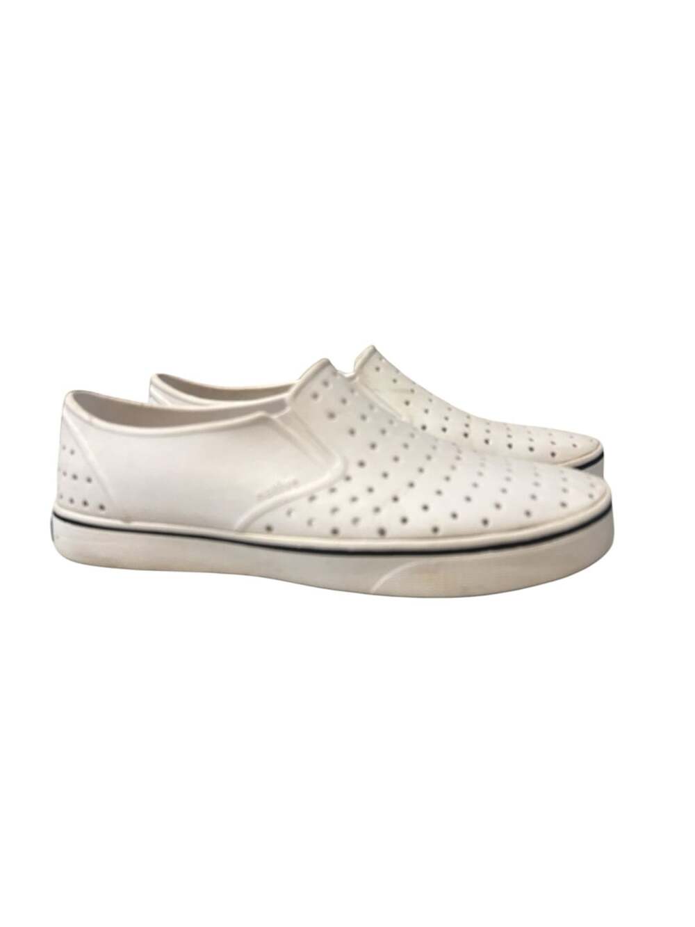 Native Shoes Miles Slip-On Sneakers White Perforated Casual Shoes